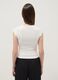 White fitted cotton stretch vest_3