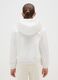 Girls' white regular fit jacket with hood_1