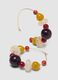 Hoop earrings with multicolour resin stones_0