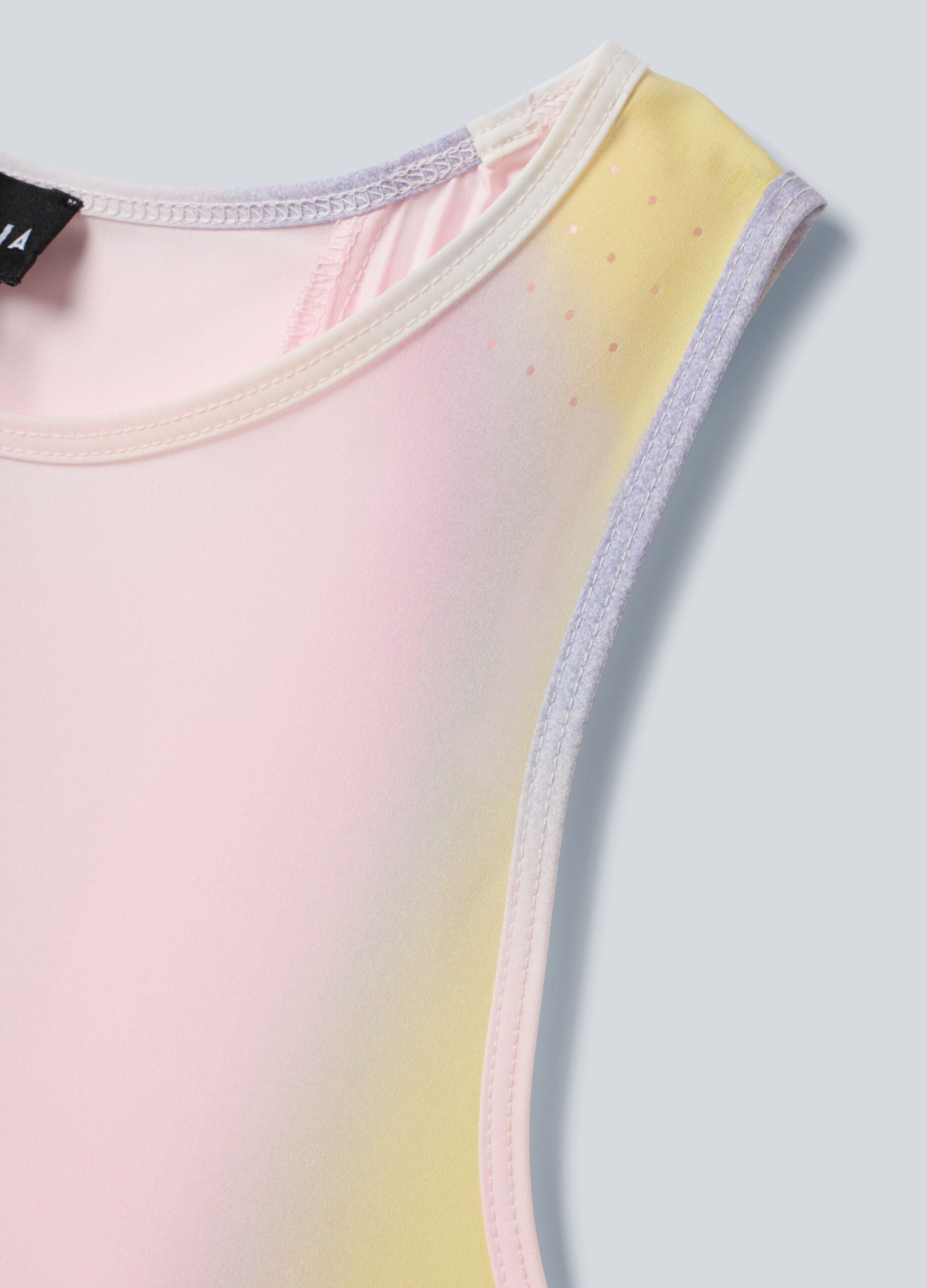 ALTAVIA COURT pleated technical sports vest with tie-dye effect