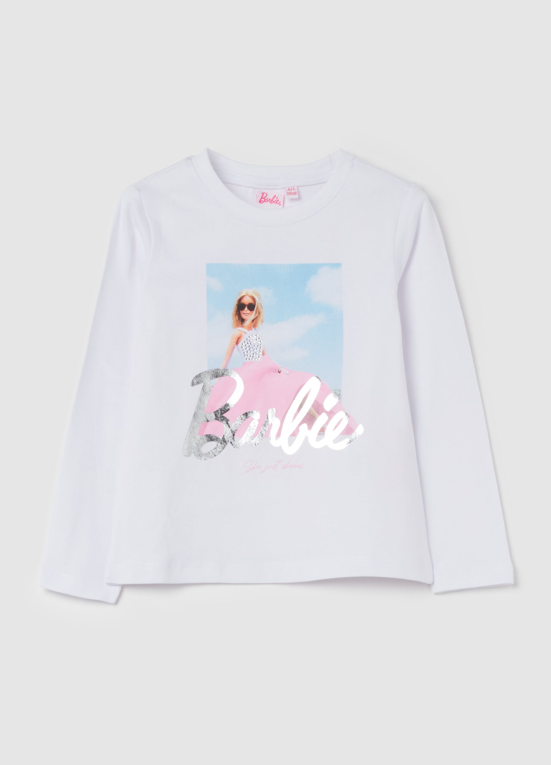 Long-sleeved T-shirt with Barbie print