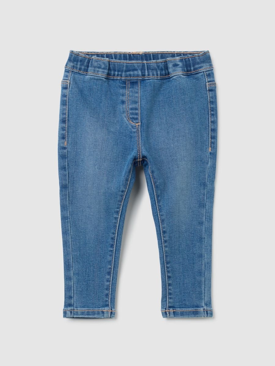 Girl's Stretch Denim Jeggings_0