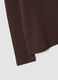 Brown long-sleeve high-neck T-shirt in pure organic cotton_2