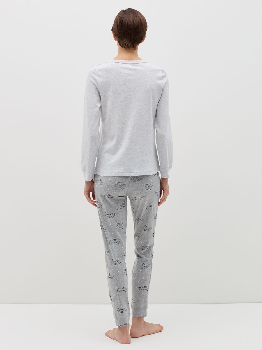 Long pyjamas with kitten print_3