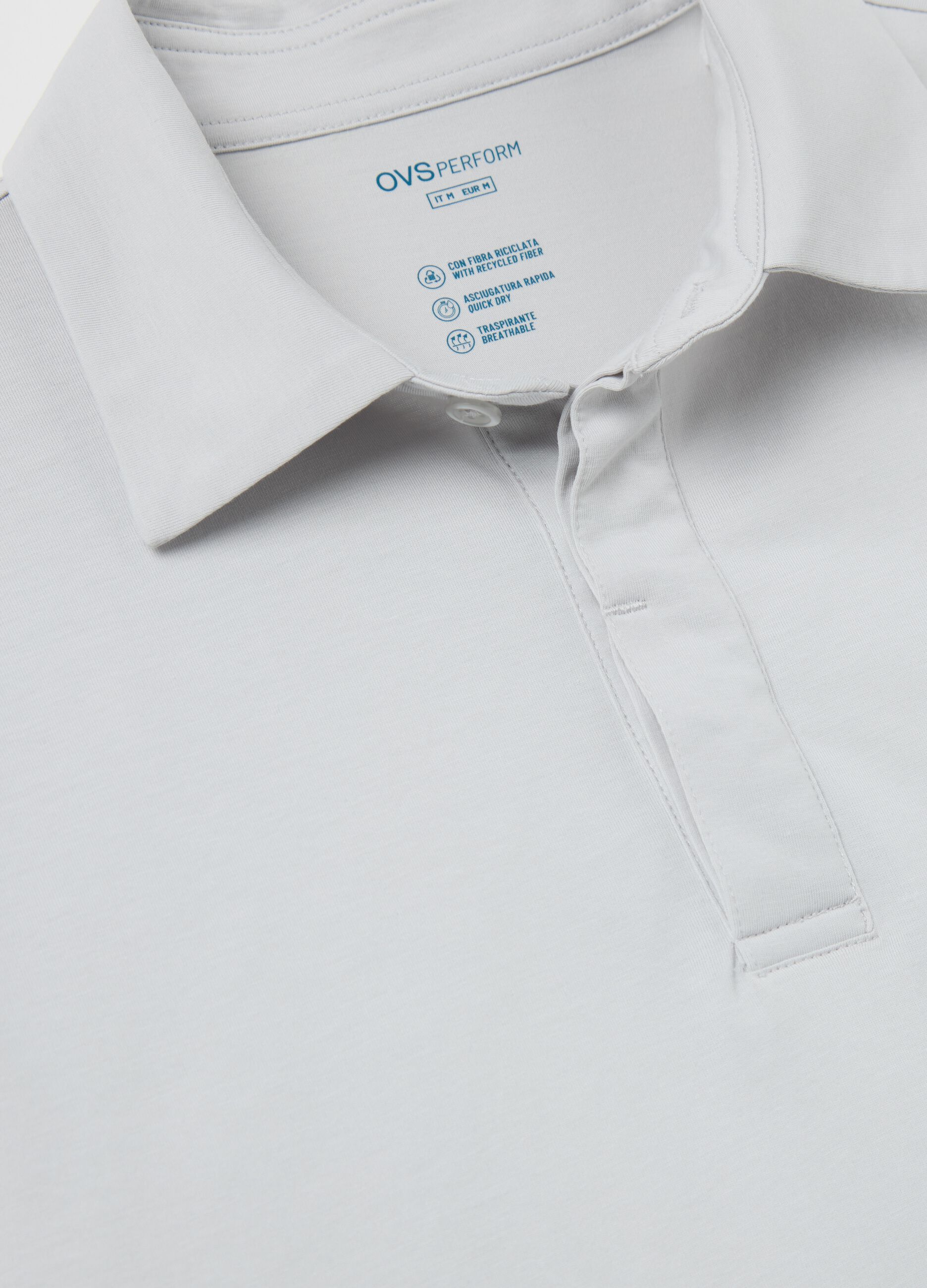 Polo grigia a maniche corte regular fit