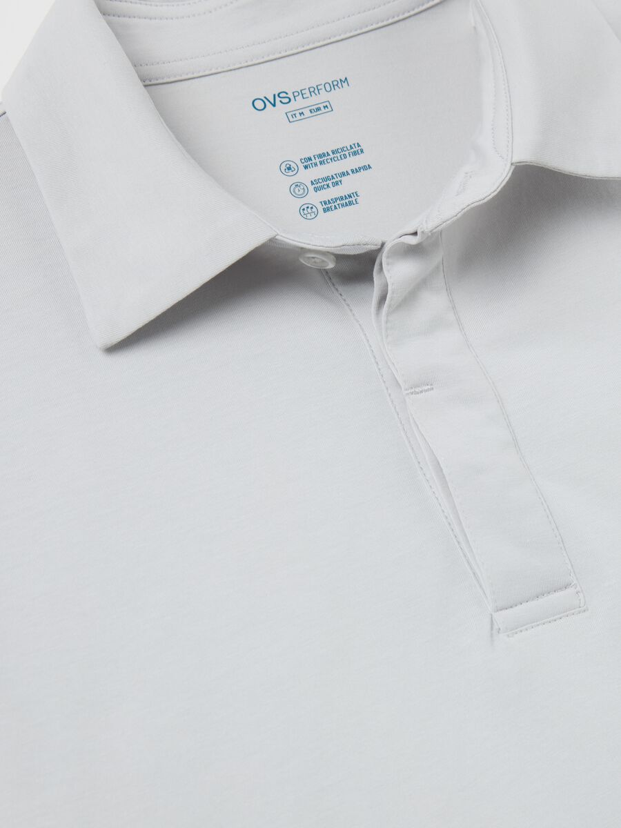 Grey regular-fit polo shirt with short sleeves_5
