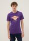 Purple Hard Rock Cafe logo T-shirt in pure cotton, regular fit_0