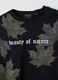 Black pure cotton T-shirt with "Beauty of nature" slogan_2