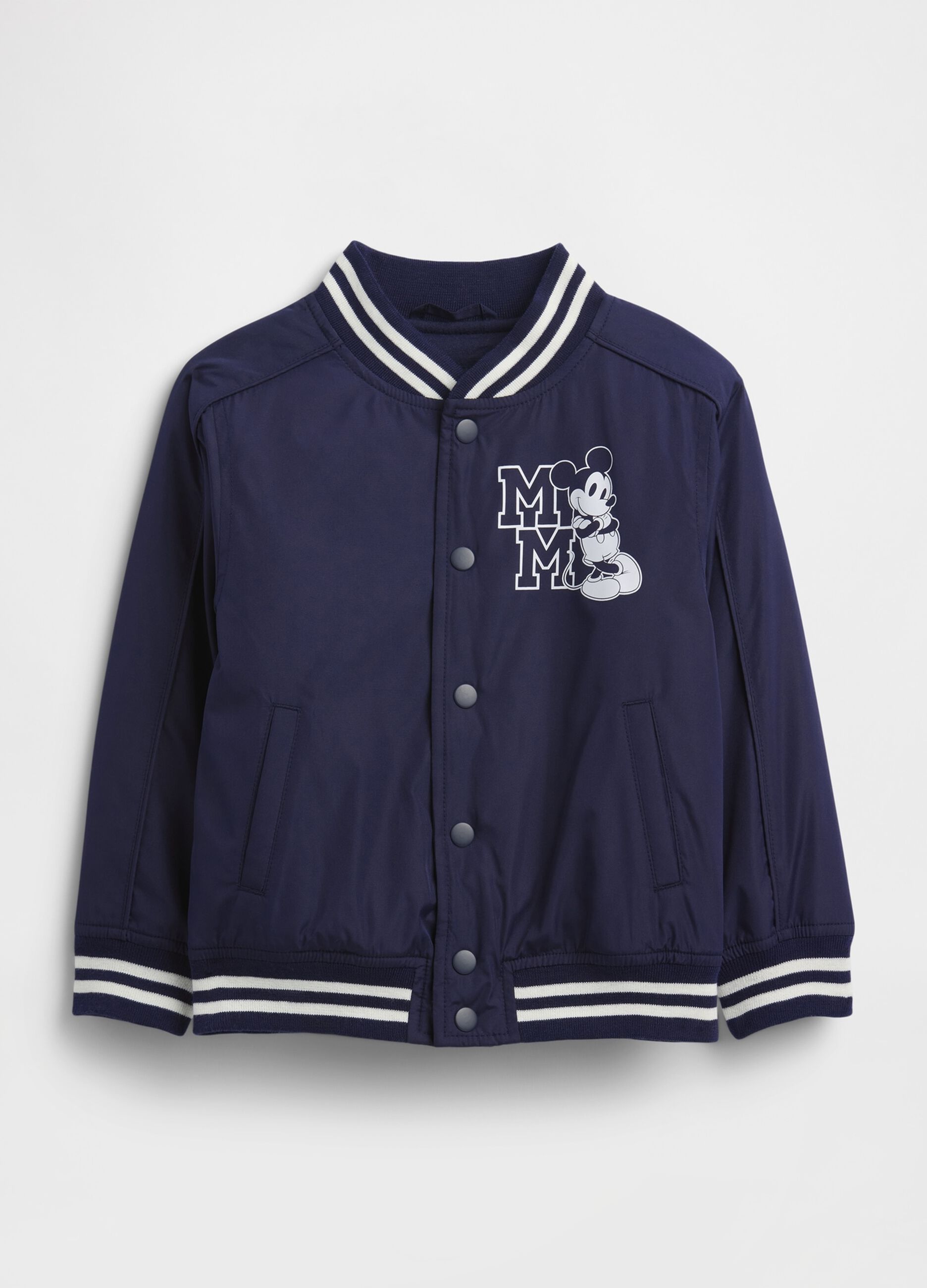 Bomber blu da bambino con dettagli a tema Disney