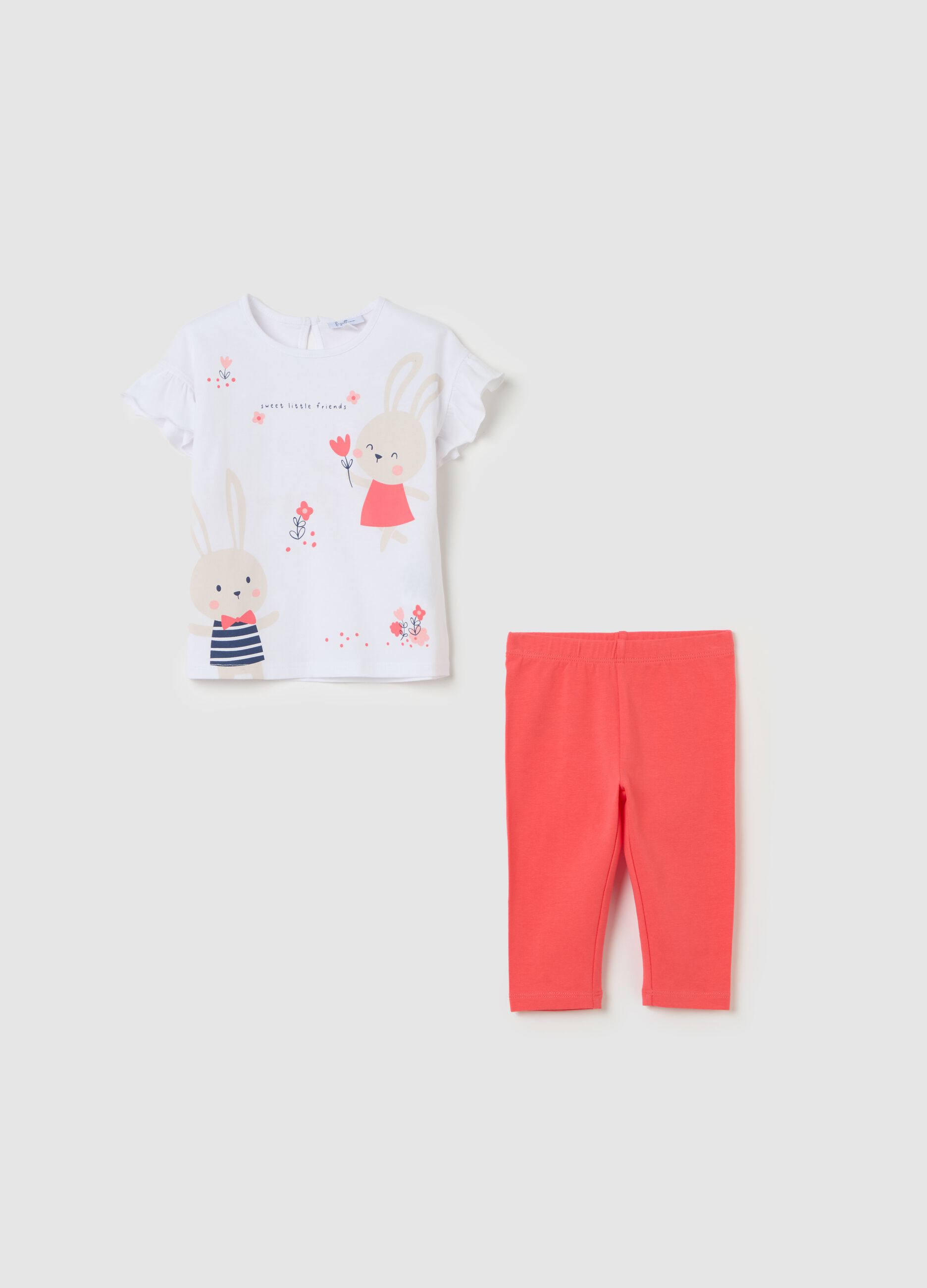 Cotton jogging set with print