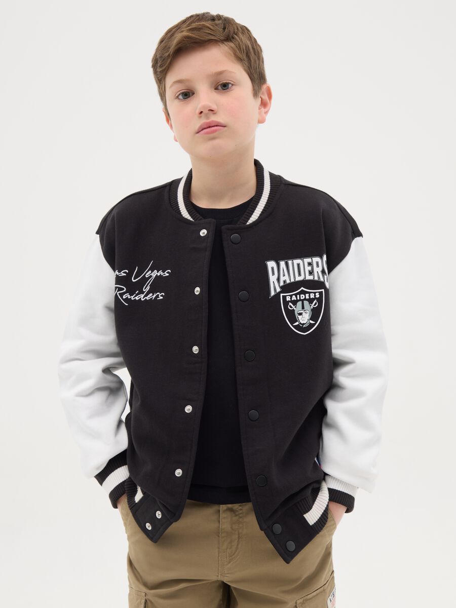 Varsity bomber jacket with NBA Las Vegas Riders embroidery and print_0