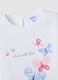 White pure cotton girls' t-shirt regular fit with butterflies_2