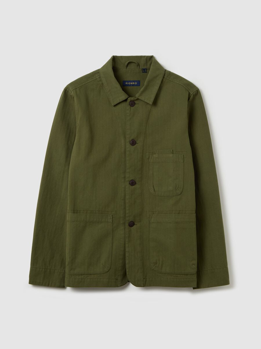 Striped shacket with herringbone motif_4