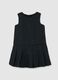Sleeveless black polka dot dress for girls with regular fit_0