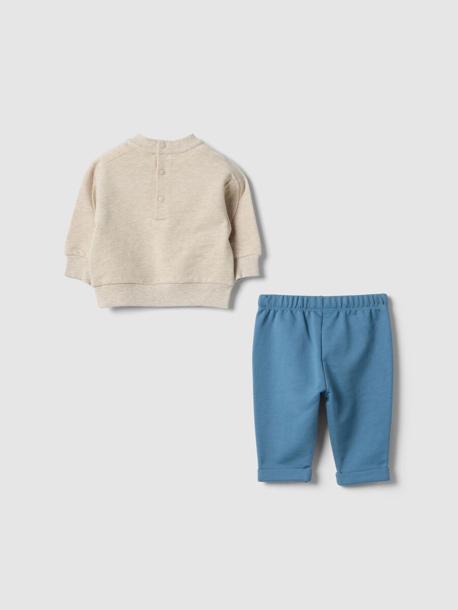 Pure Cotton Multicolour Sweatshirt and Trousers Set for Newborn Looney Tunes_1