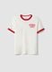 White pure organic cotton T-shirt with print, relaxed fit, for boys_3