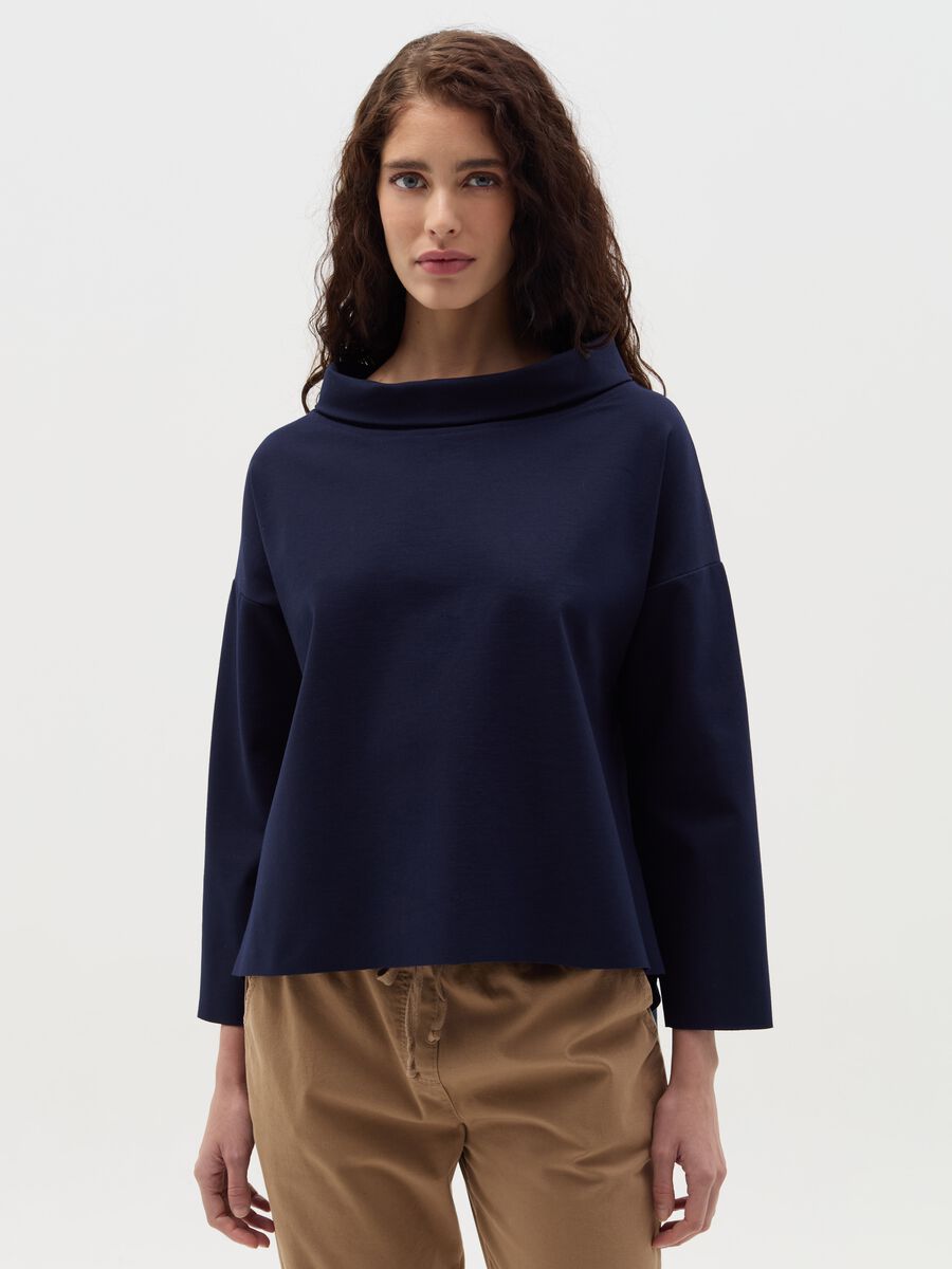 Blouse with cowl neck_0