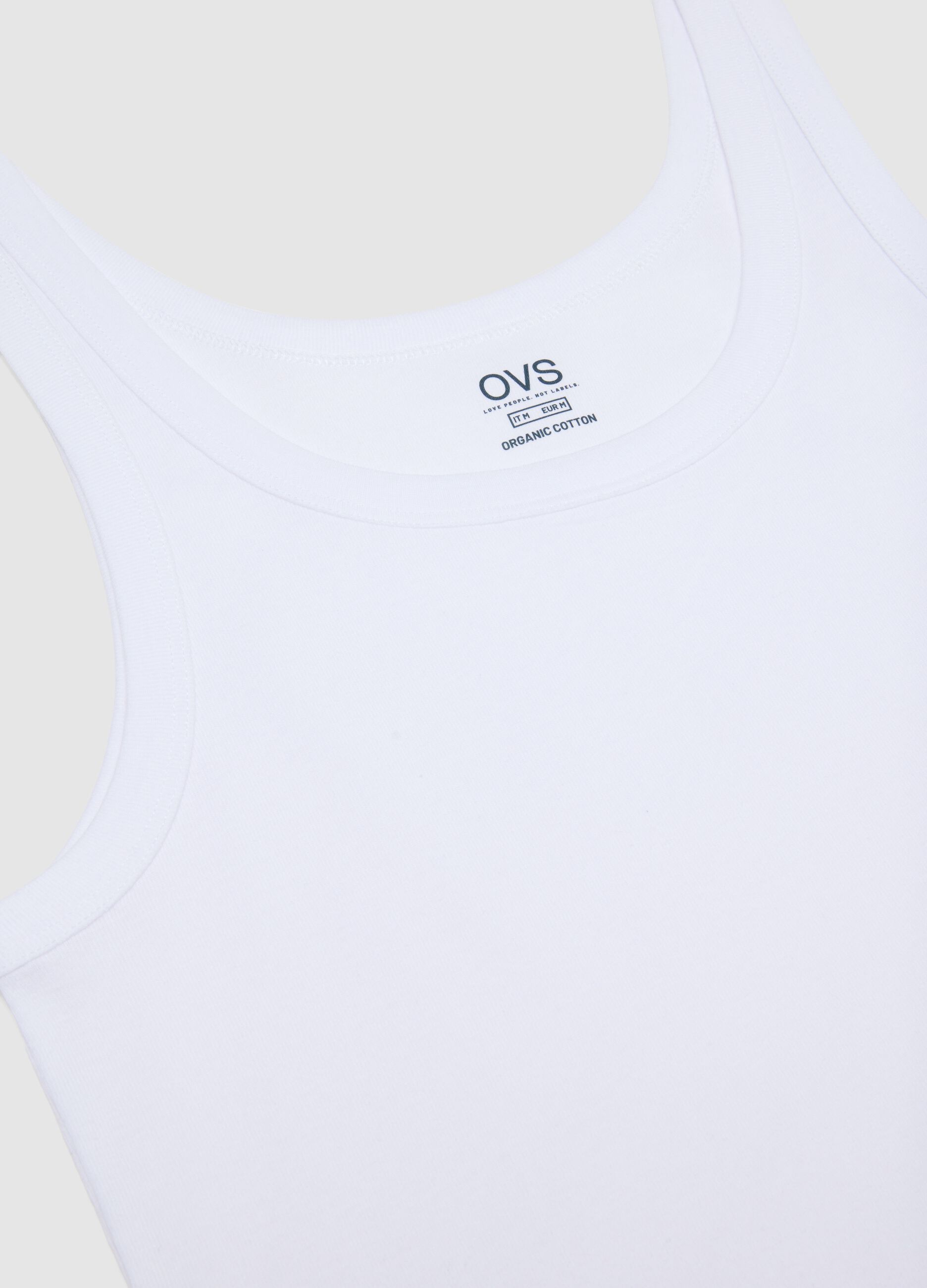White pure cotton vest regular fit