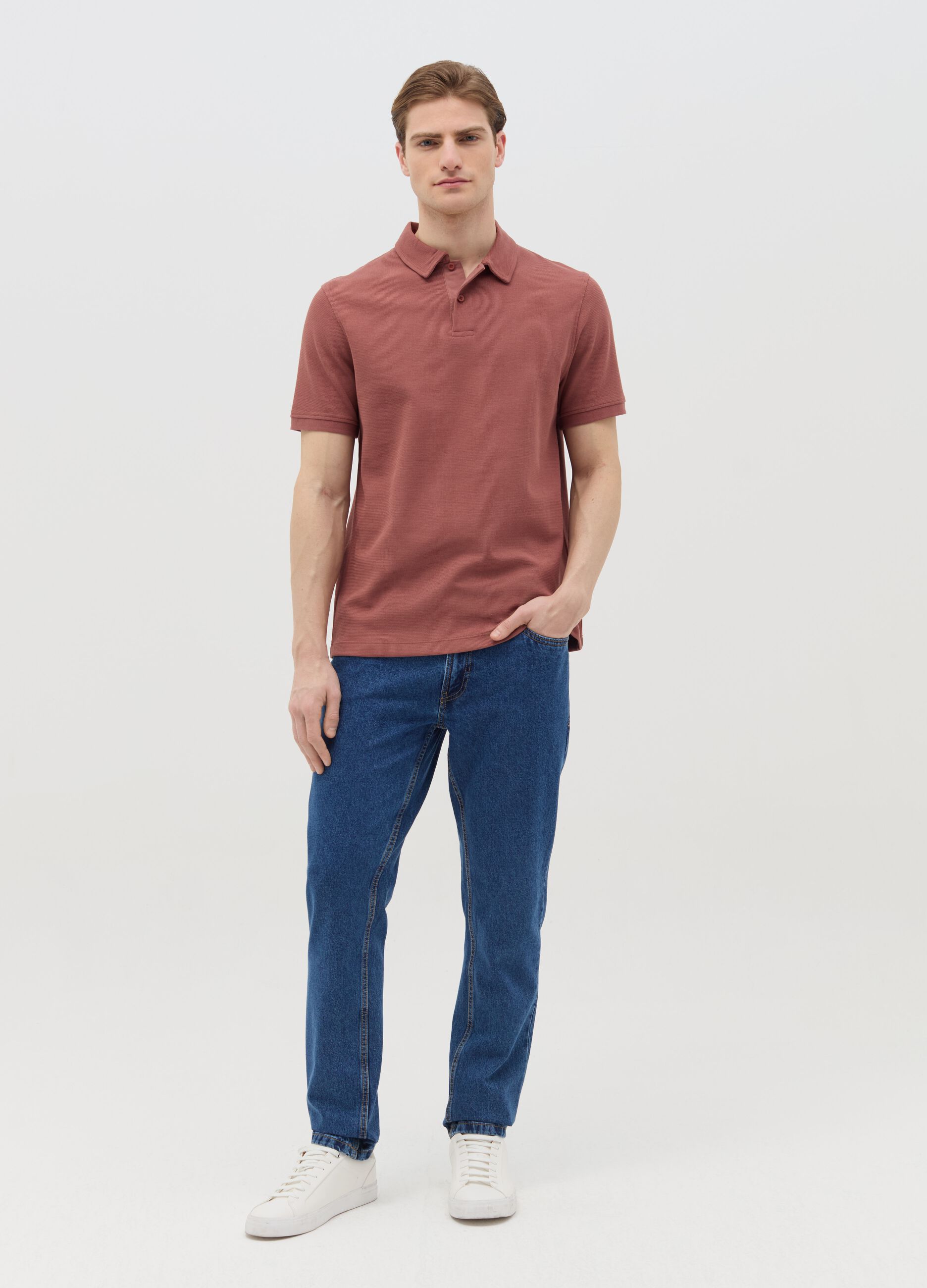 Regular-fit polo shirt in jersey