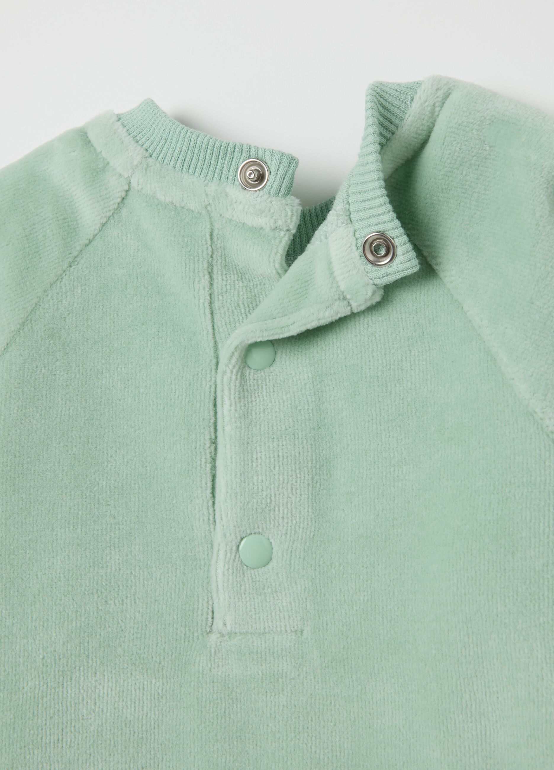 Baby girl's green cotton blend outfit