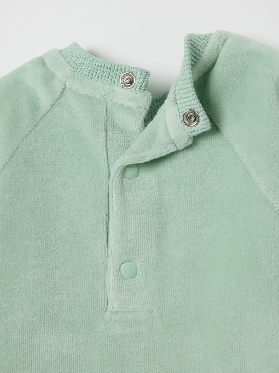 Baby girl's green cotton blend outfit_3