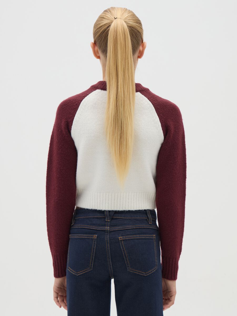 Girls' fitted acrylic blend multicolour sweater_1