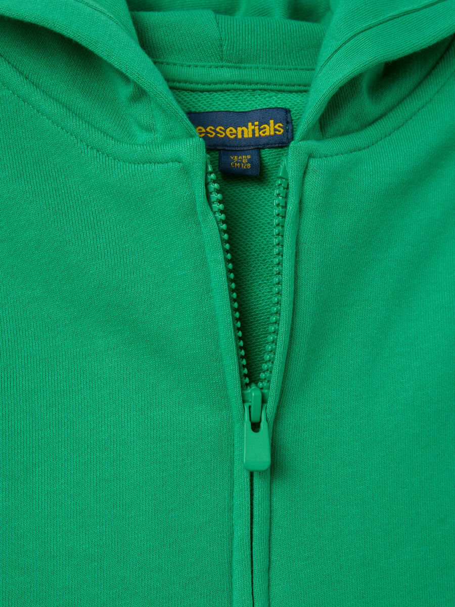 Full-zip sweatshirt in French terry with hood_3
