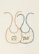 Two-pack of multicolour printed baby bibs in pure cotton_0