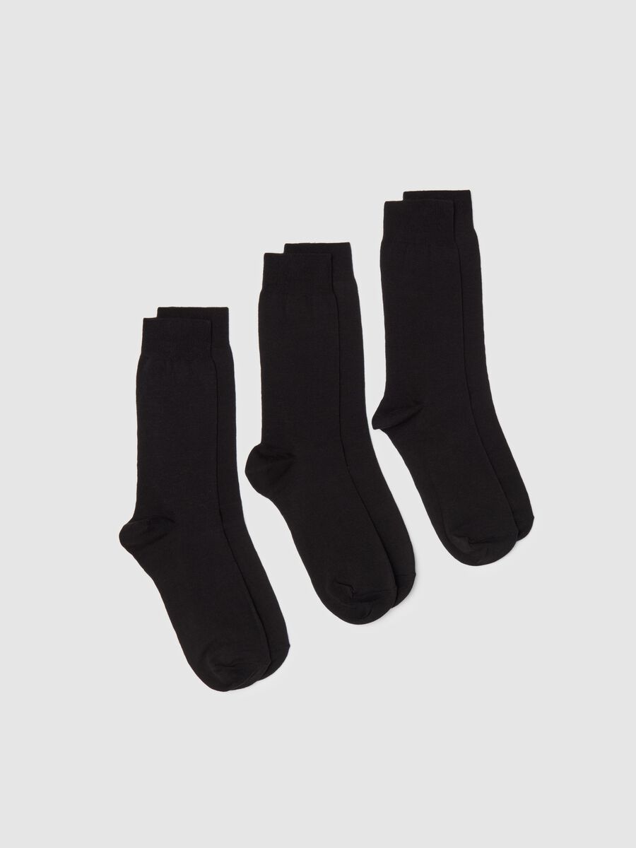 Three-pair pack short socks in organic cotton_0