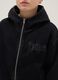 Boys' Regular Fit Black Pure Cotton Hoodie with Zip_2
