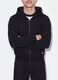 Black pure cotton cropped hoodie with oversized fit_2