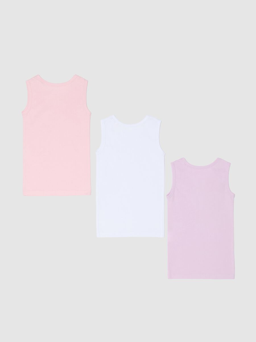 Three-pack racerback vests in jersey with bow_1