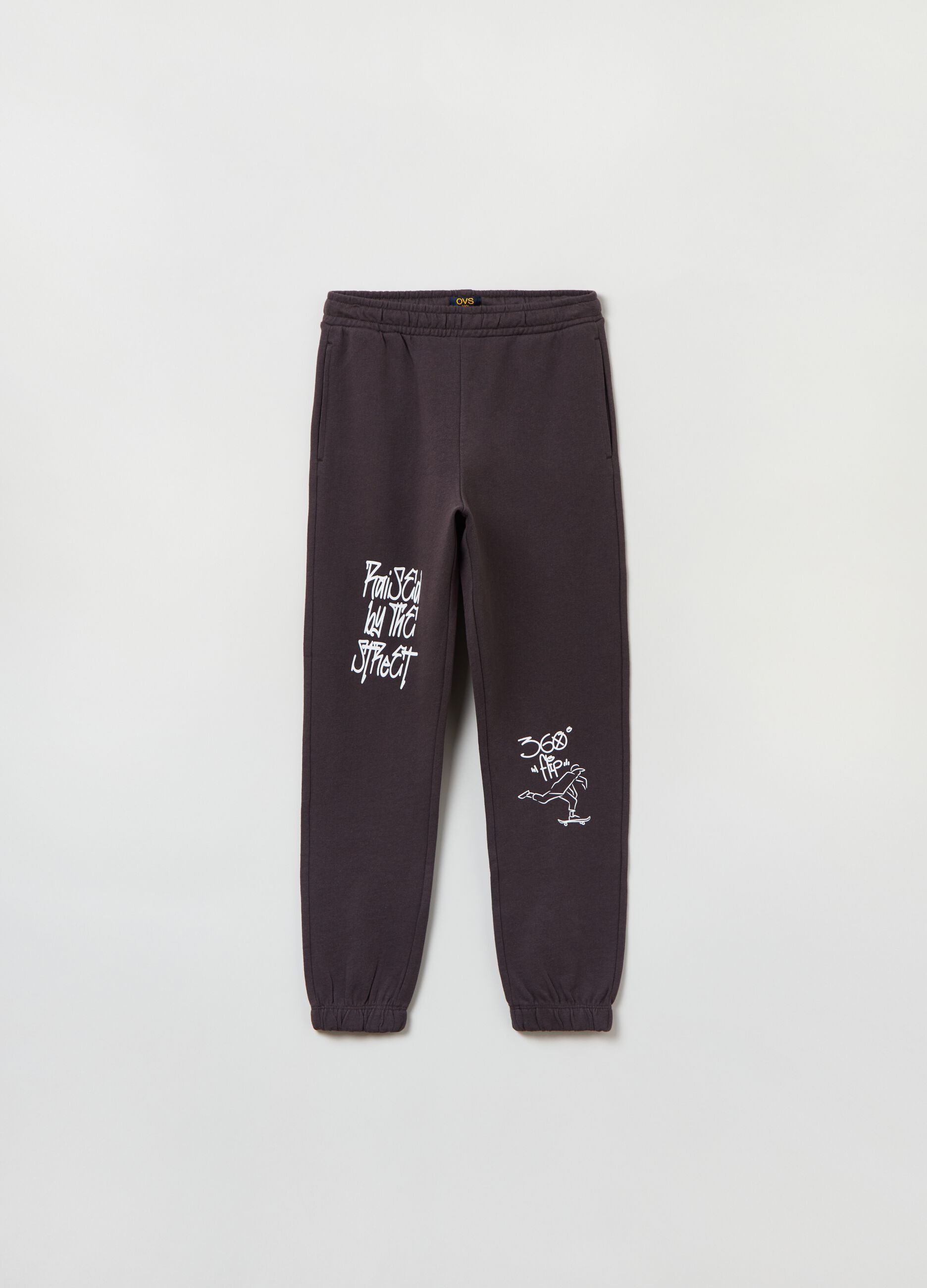 Joggers in felpa con stampa lettering _0