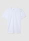 White regular fit pure cotton t-shirt_4