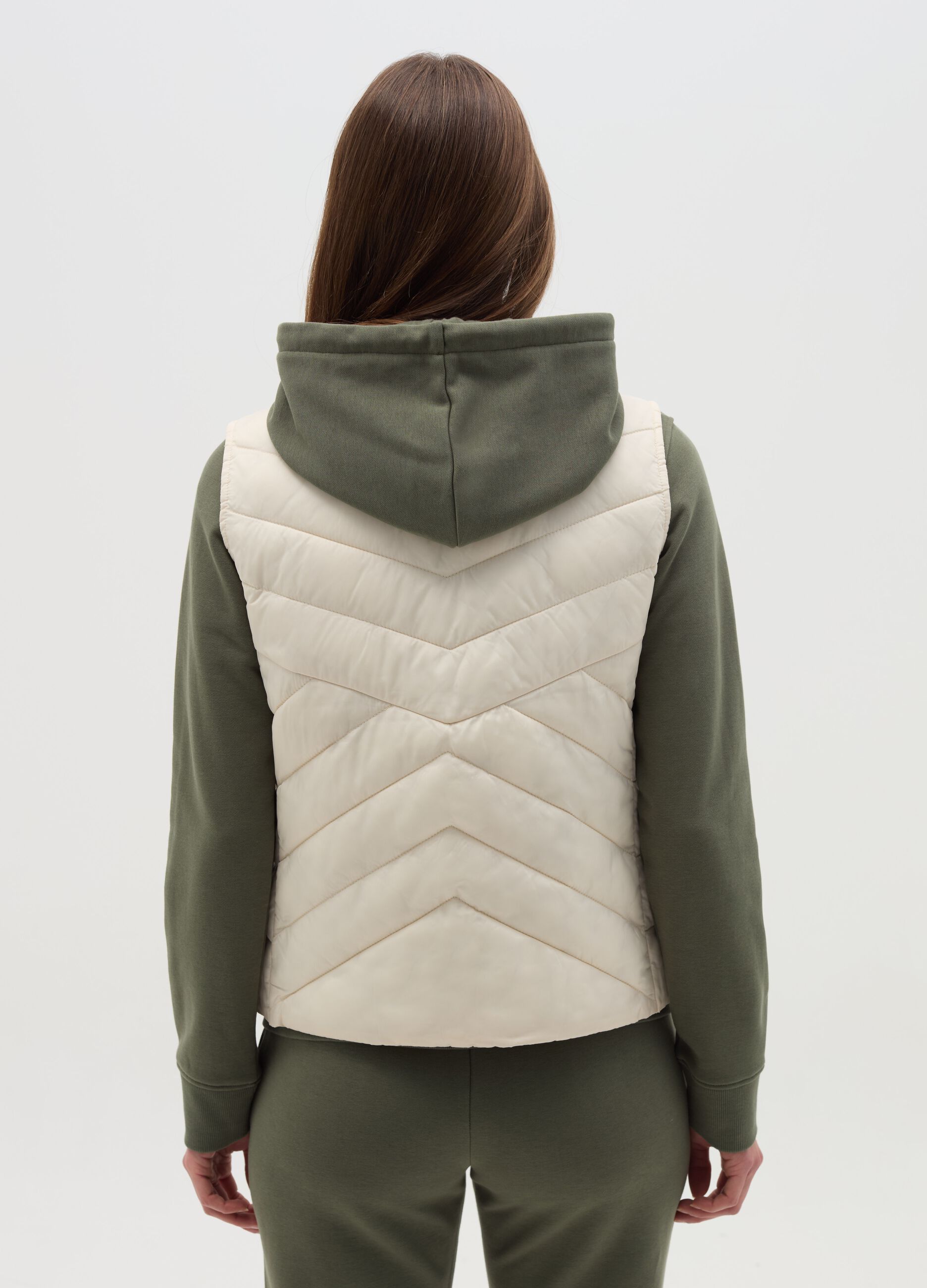 Gilet full-zip ultralight a collo alto