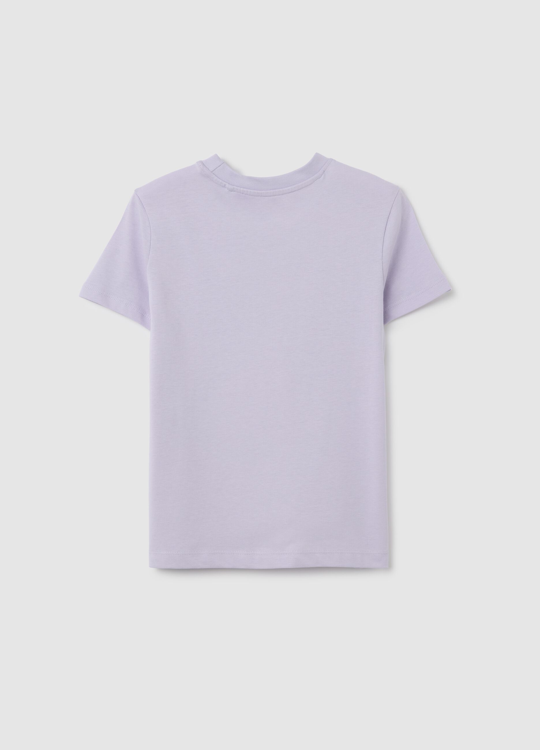 Purple girl's pure cotton T-shirt regular fit