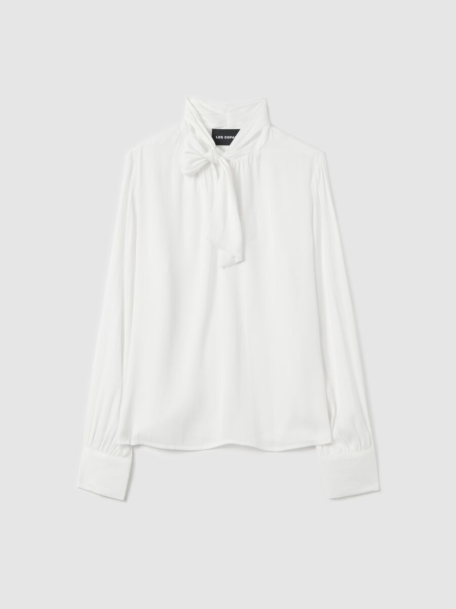 White blouse with bow_4