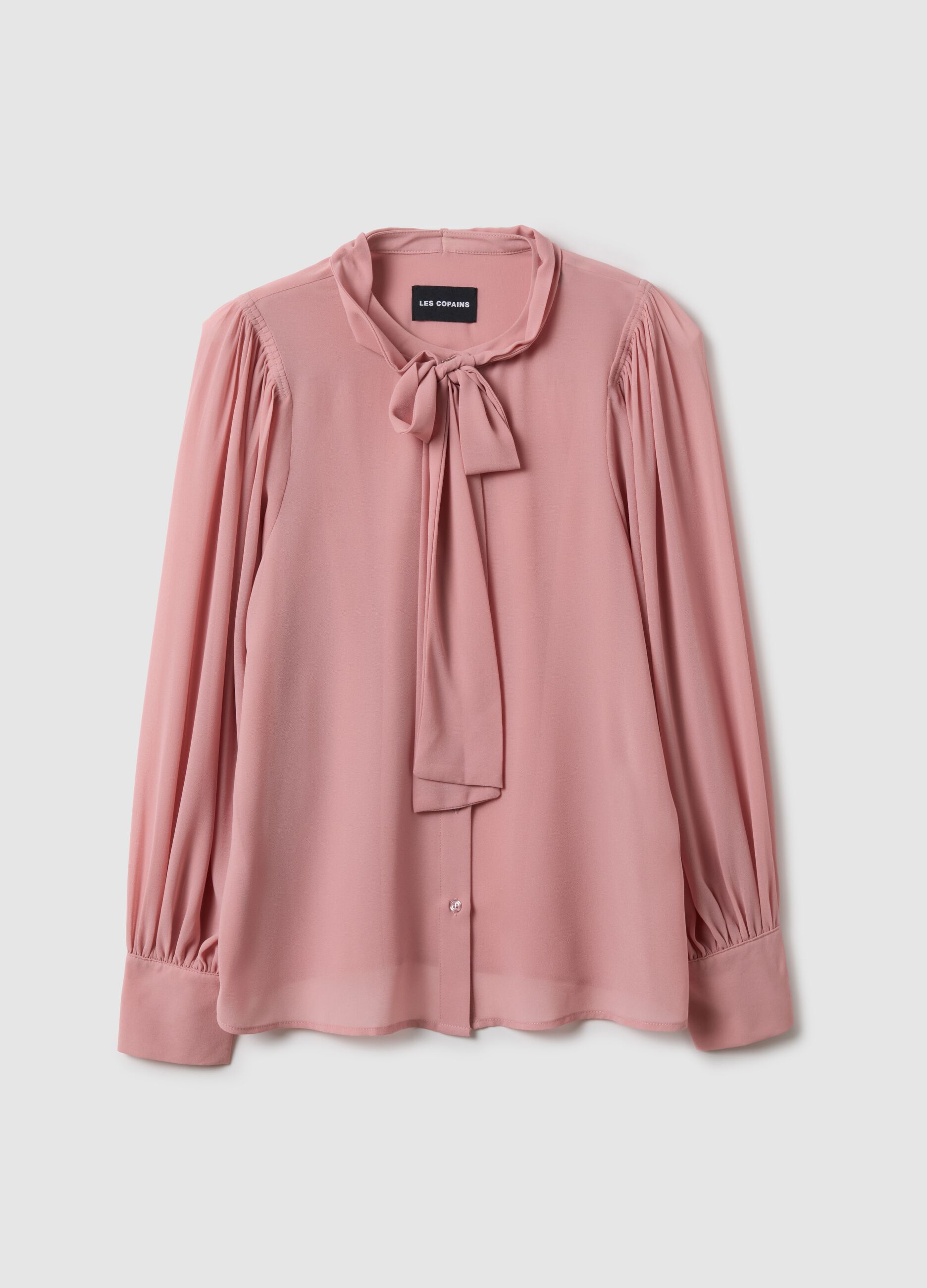 Pink regular fit blouse with buttons
