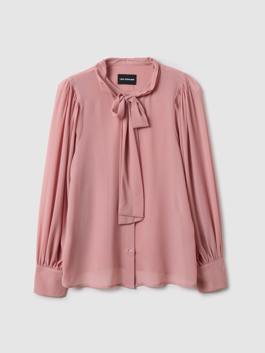 Pink regular fit blouse with buttons_0