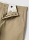 Pantaloni chino dritti in puro cotone twill beige regular fit_5