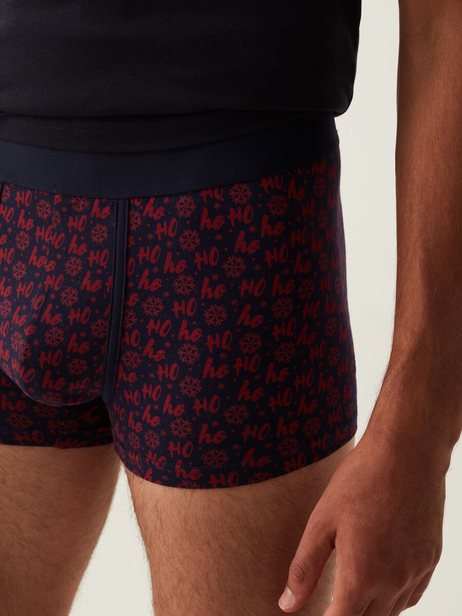 Tripack boxer con stampa Babbo Natale_3