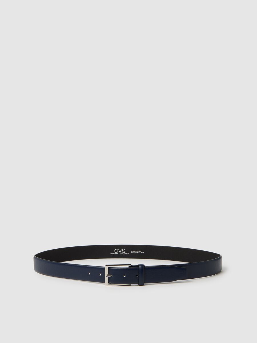 Genuine Blue Leather Belt_0
