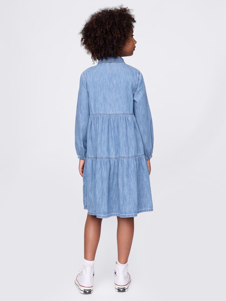 Denim dress with flounces_2
