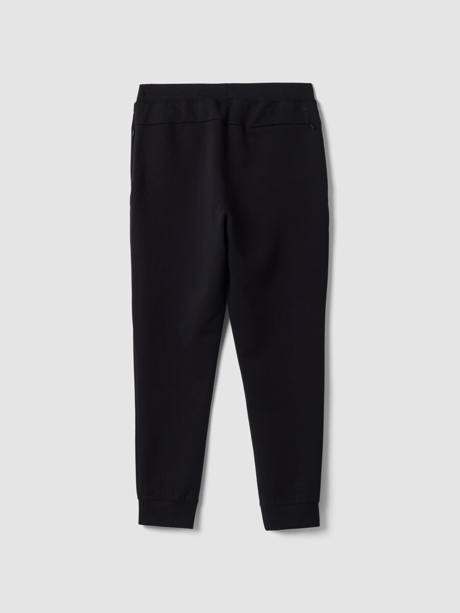 Jogger neri regular fit in tessuto elasticizzato Easy dry_2