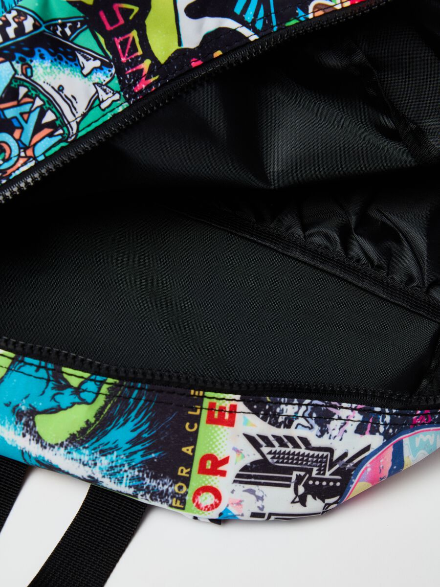 Oval backpack with graffiti print_2