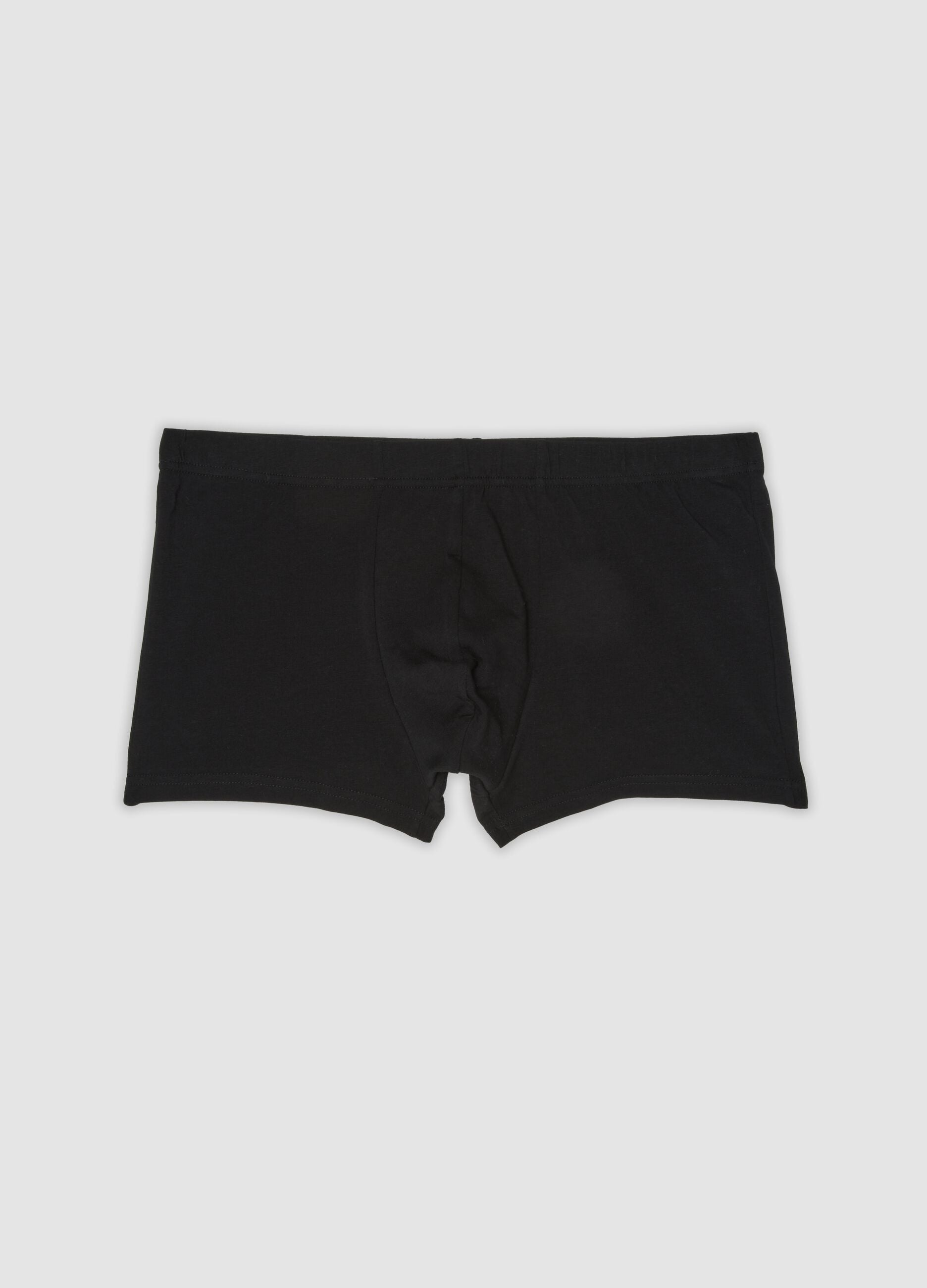 Black organic cotton boxer shorts