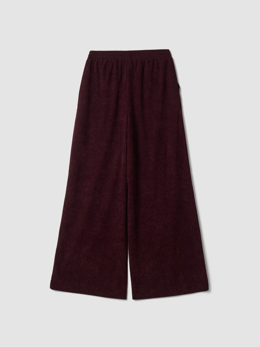 Purple wide-leg trousers with elasticated waist_2