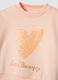 Beige regular fit cotton blend sweatshirt with heart for girls_2