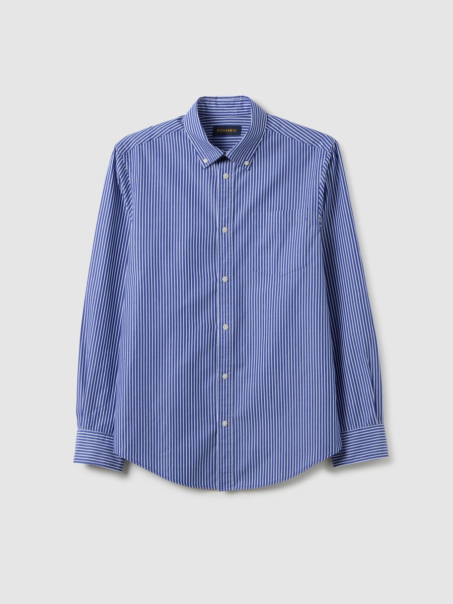 Multicoloured pure cotton regular fit shirt_0