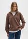 Brown Cotton Blend Sweatshirt Regular Fit_1